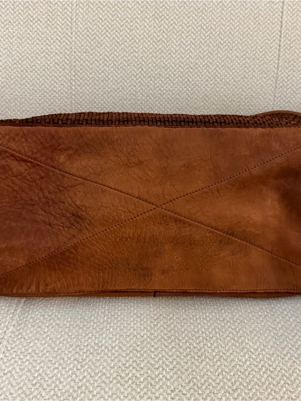 Harbour 2nd Cognac Leather Woven Tote Shopper Bag NWT - Picture 10 of 15